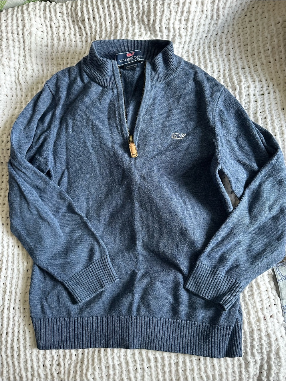 Vineyard Vines Boy’s Navy Half-Zip Pullover Sweater